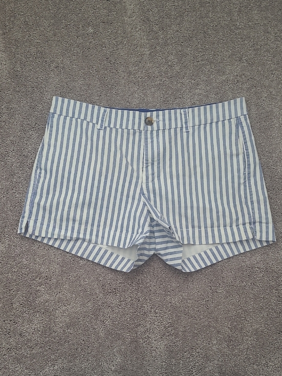 Old Navy Pants - Old Navy Women's Blue & White Vertical Stripe Shorts